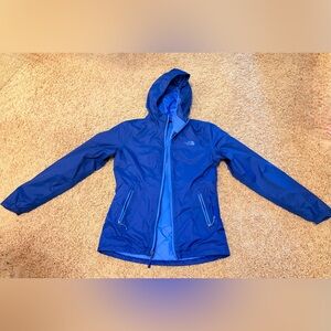 The North Face Blue Jacket Waterproof Hooded